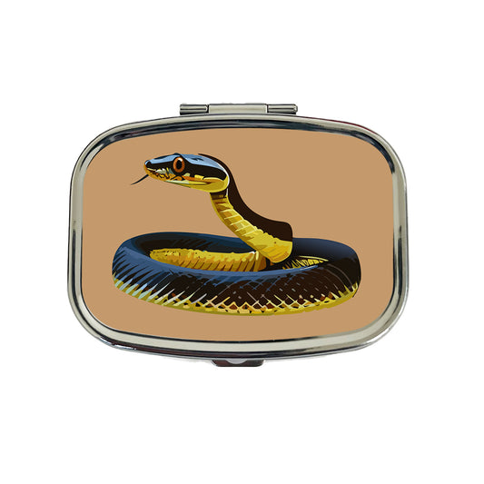 Mamba Snake Coiled Travel Pill Box Case