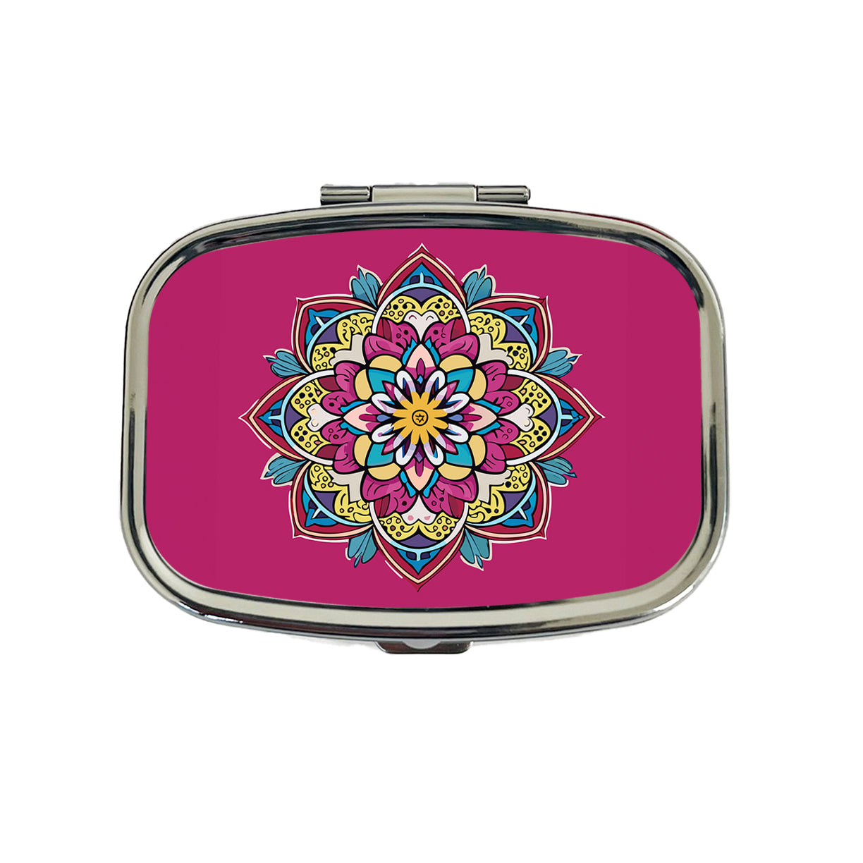 Mandala Colorful Beautiful Travel Pill Box Case