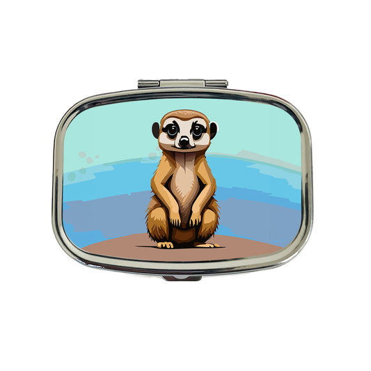 Meerkat Animal Cute Travel Pill Box Case