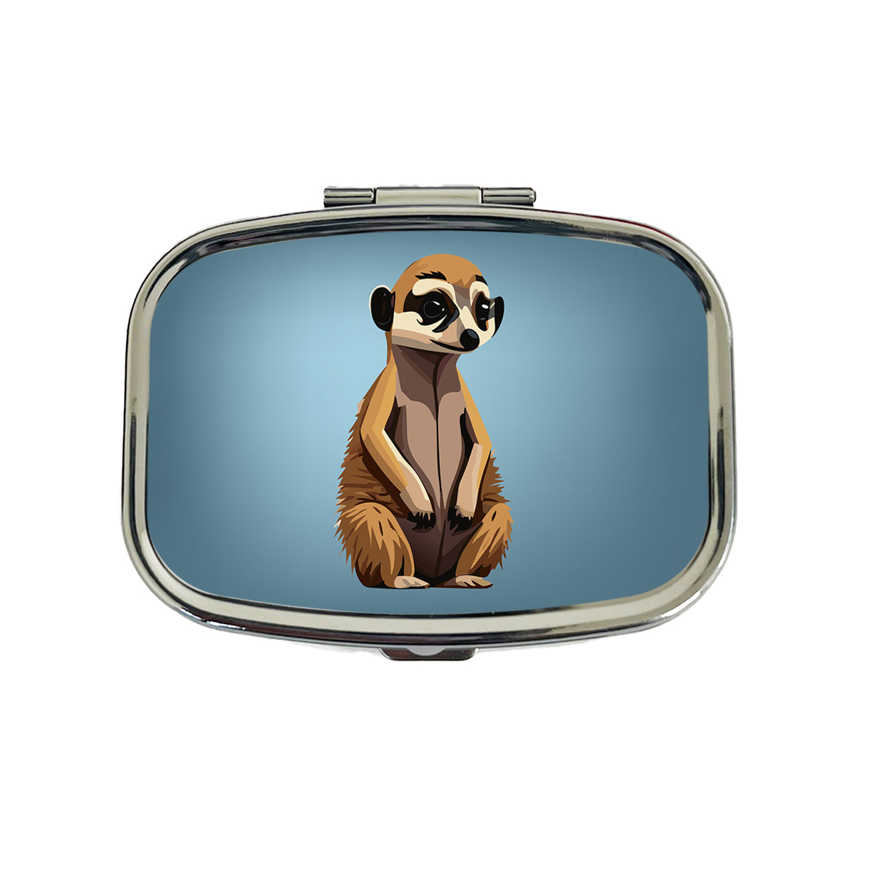 Meerkat Small Mongoose Sitting Travel Pill Box Case