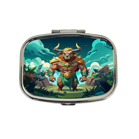 Minotaur Greek Mythology Travel Pill Box Case