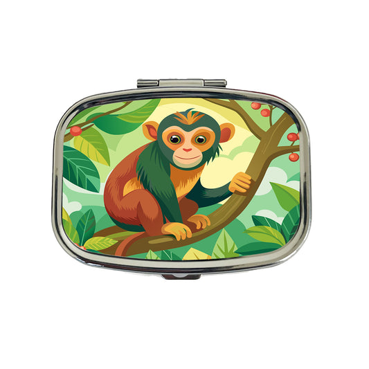 Monkey in Tree Travel Pill Box Case