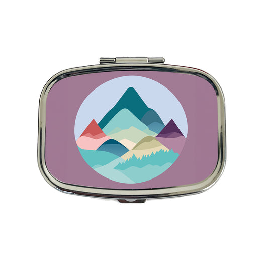 Mountains Pastel Travel Pill Box Case