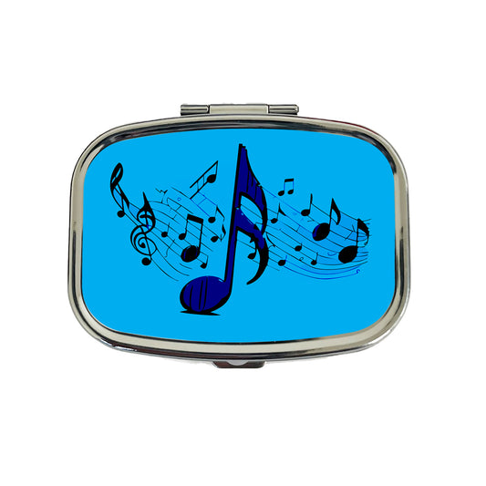 Music Notes Artistic Travel Pill Box Case