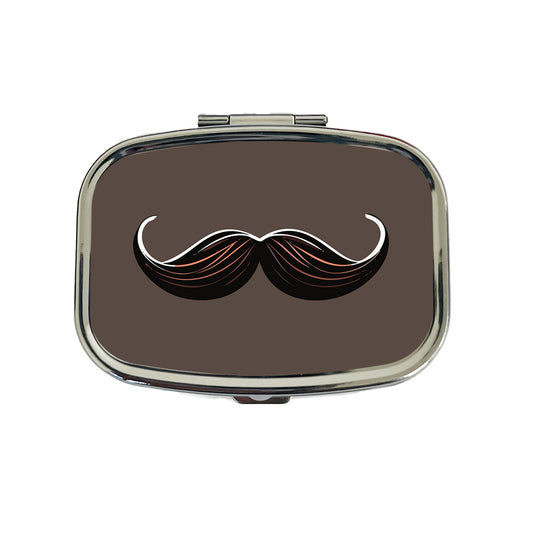 Mustache Funny Travel Pill Box Case