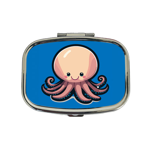 Octopus Smiling Travel Pill Box Case