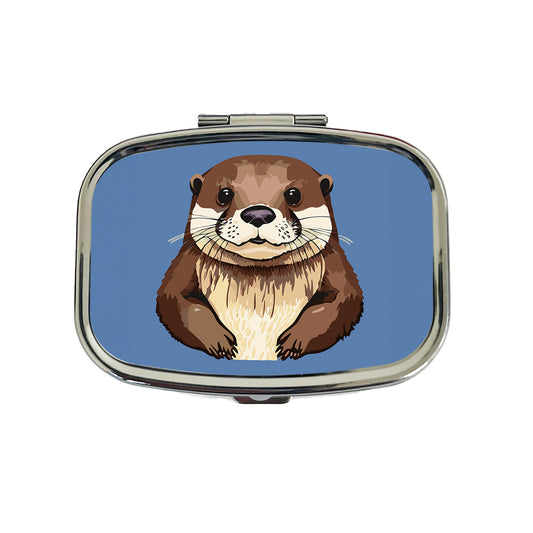 Otter Cute Staring Travel Pill Box Case