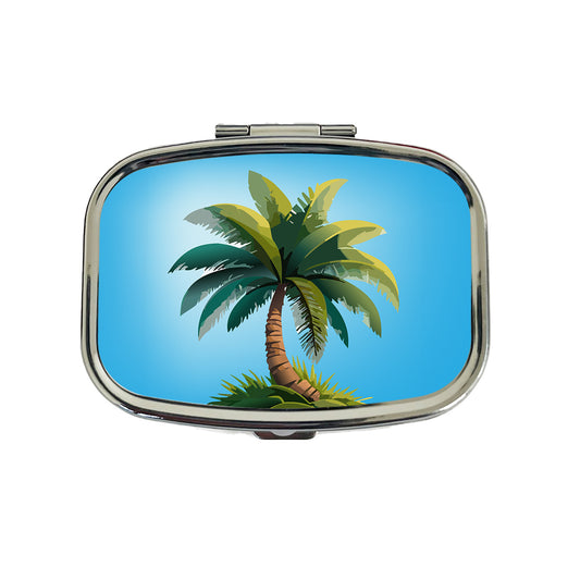 Palm Tree Lush Tropical Travel Pill Box Case