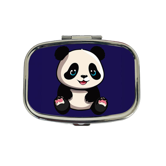 Panda Cute Smiling Travel Pill Box Case