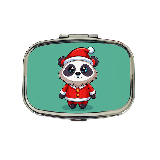 Panda Santa Christmas Travel Pill Box Case