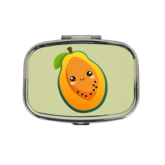 Papaya Cute Happy Fruit Travel Pill Box Case