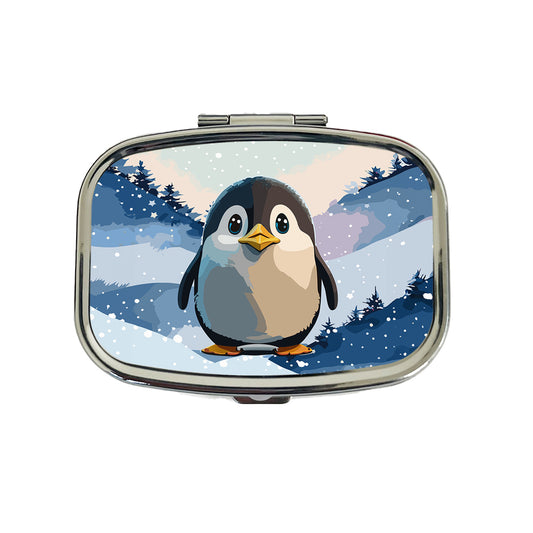 Penguin Staring Travel Pill Box Case