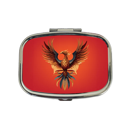 Phoenix Mythical Spiritual Bird Travel Pill Box Case