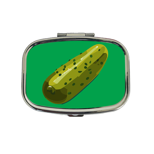 Pickle Green Travel Pill Box Case