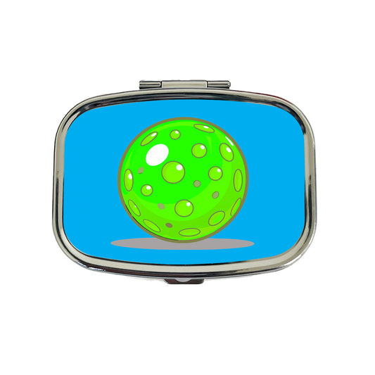 Pickleball Ball Green Travel Pill Box Case