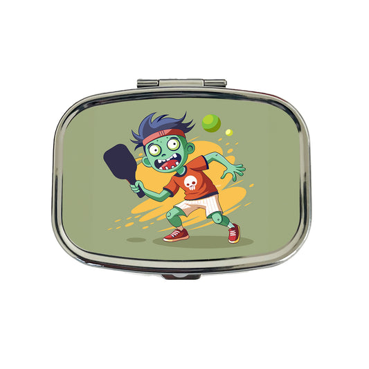 Pickleball Zombie Travel Pill Box Case