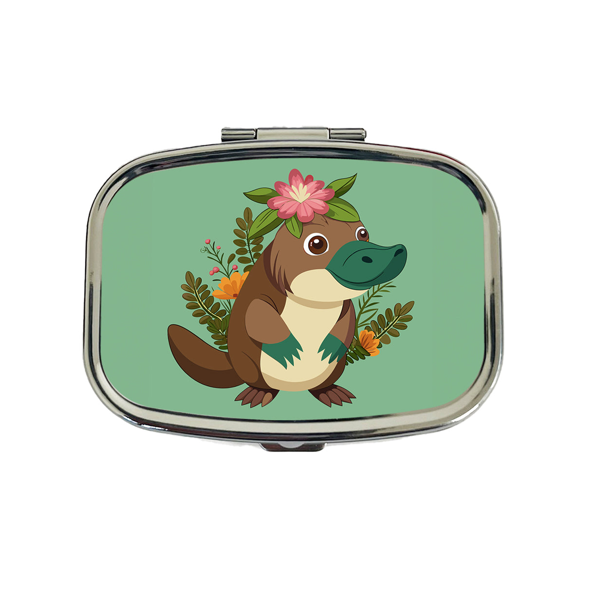 Platypus Floral Flowers Travel Pill Box Case
