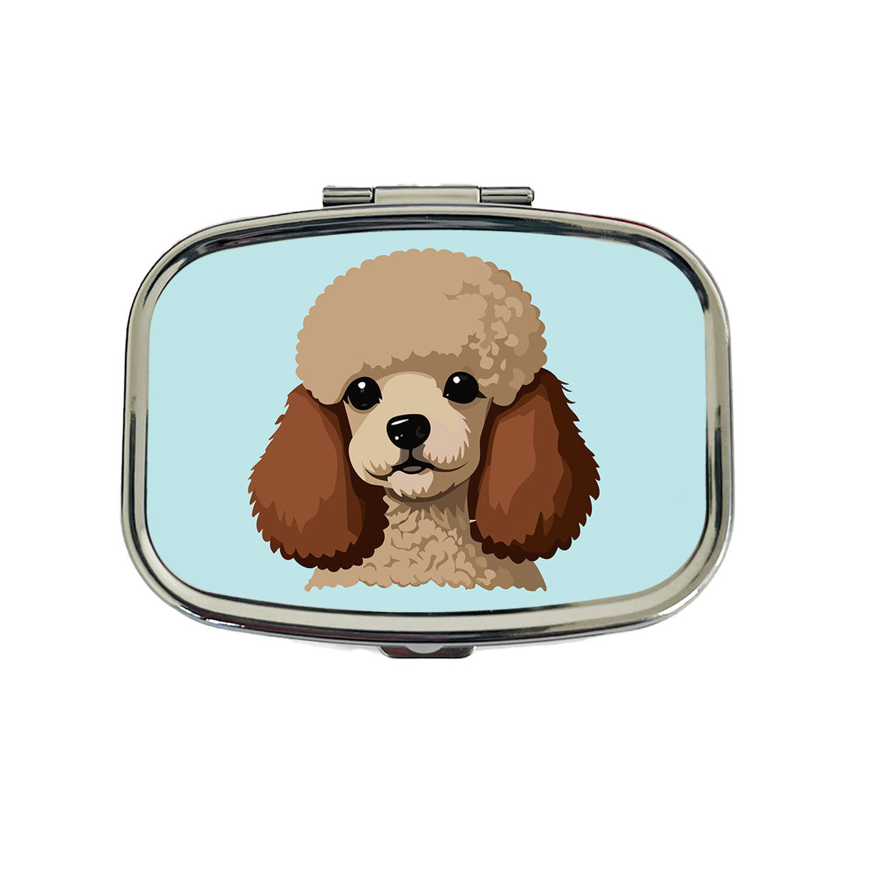 Poodle Head Cute Travel Pill Box Case