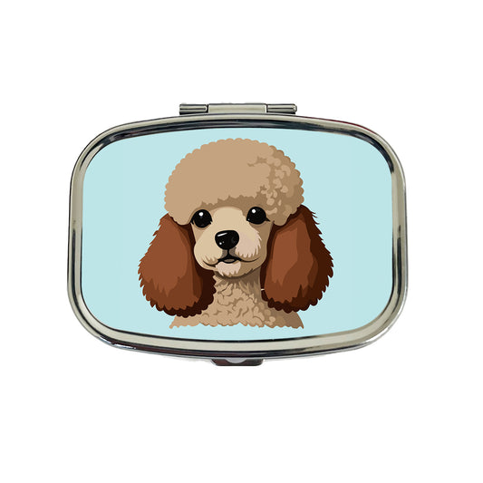 Poodle Head Cute Travel Pill Box Case