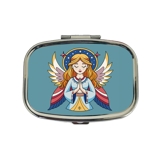 Praying Angel Christian Inspirational Prayer Travel Pill Box Case