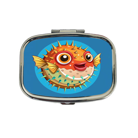 Pufferfish Cute Travel Pill Box Case