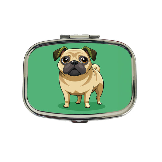Pug Cute Standing Travel Pill Box Case