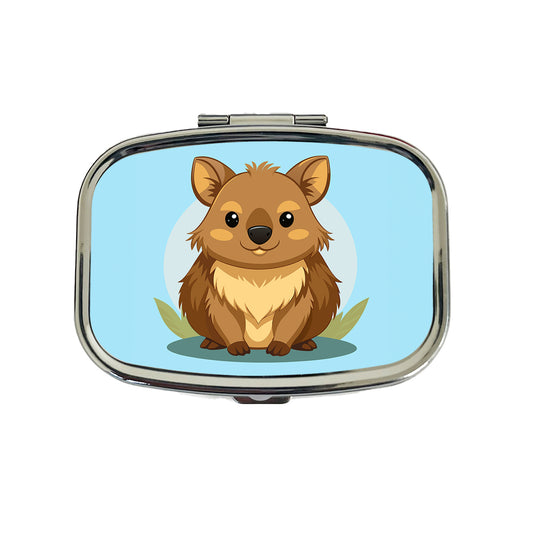 Quokka Cute Australian Animal Travel Pill Box Case