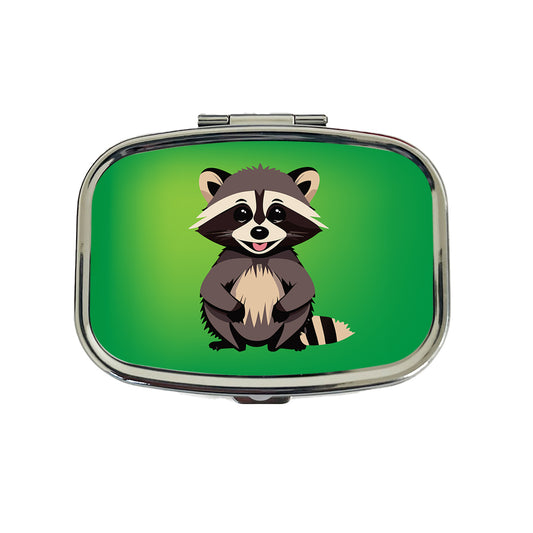 Raccoon Happy Travel Pill Box Case
