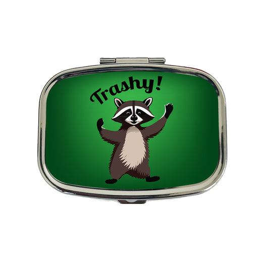 Raccoon Trashy Funny Travel Pill Box Case