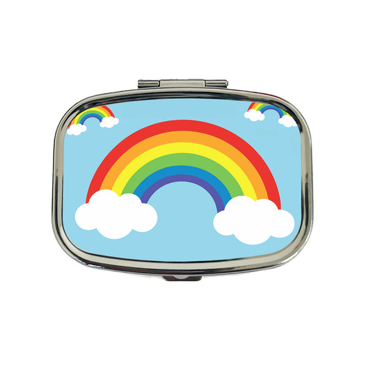 Rainbows Scattered Travel Pill Box Case