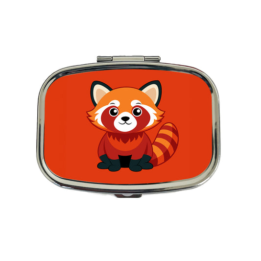 Red Panda Cute Travel Pill Box Case