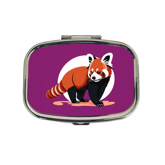 Red Panda Standing Travel Pill Box Case