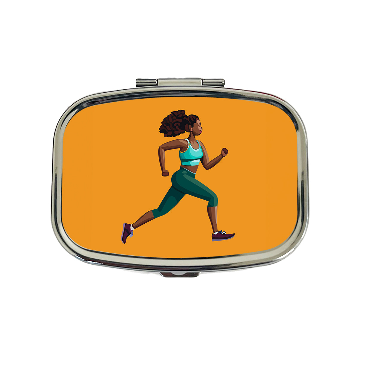 Running Jogging Woman Exercise Travel Pill Box Case