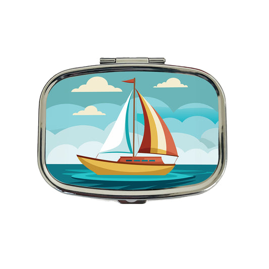 Sailboat Sailing Cute Travel Pill Box Case