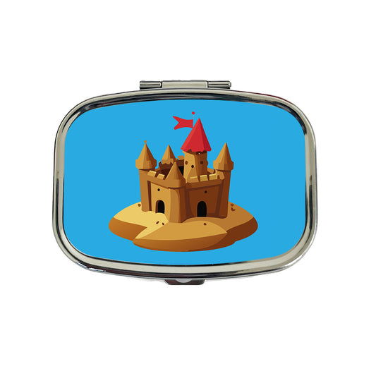 Sand Castle Beach Travel Pill Box Case