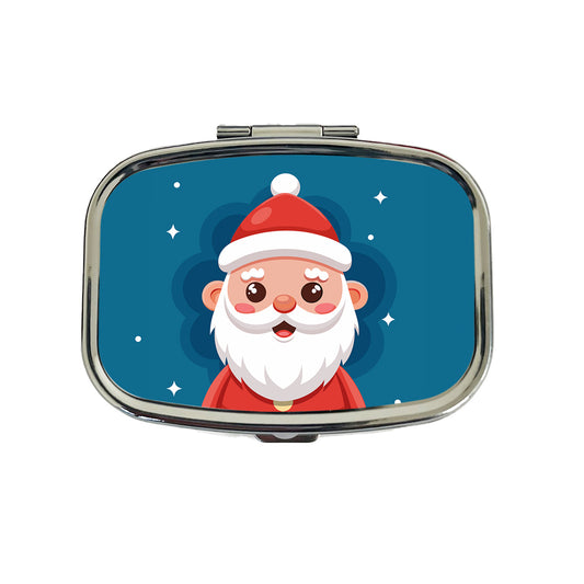 Santa Cute Xmas Christmas Travel Pill Box Case