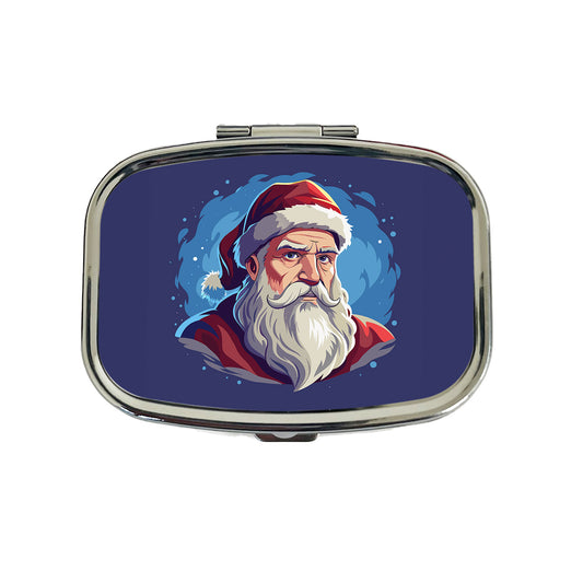 Santa Father Christmas Xmas Travel Pill Box Case