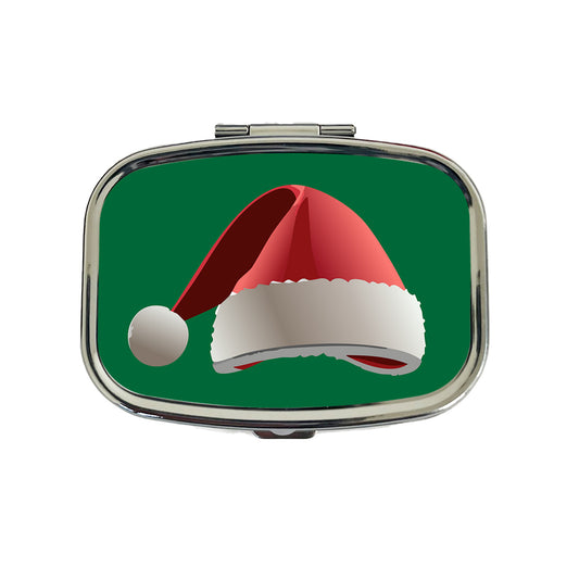 Santa Hat Christmas Travel Pill Box Case