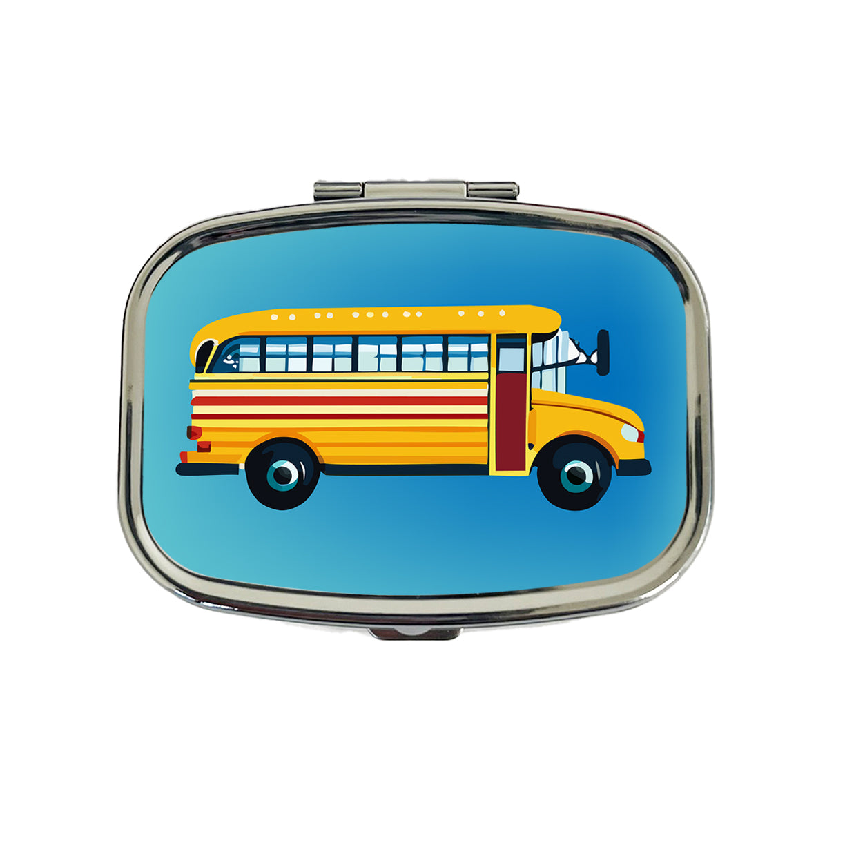 School Bus Travel Pill Box Case