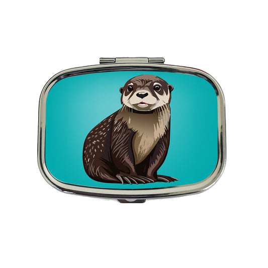Sea Otter Cute Ocean Animal Travel Pill Box Case