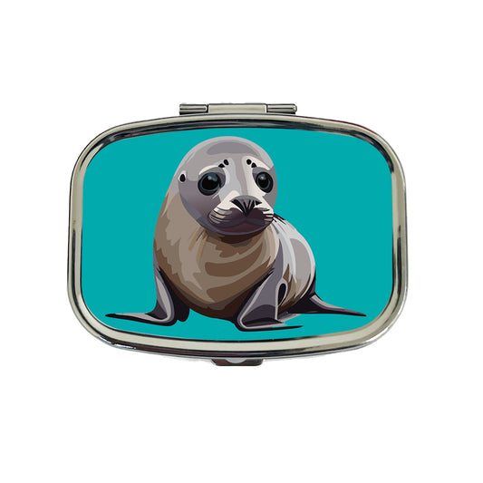 Seal Ocean Animal Cute Travel Pill Box Case
