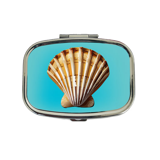 Seashell Sea Shell Ocean Beach Travel Pill Box Case