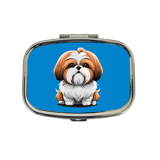 Shih Tzu Dog Adorable Travel Pill Box Case