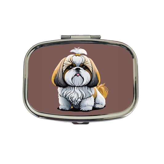 Shih Tzu Dog Cute Travel Pill Box Case
