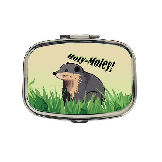 Shrew Mole Holy Moley Funny Animal Travel Pill Box Case