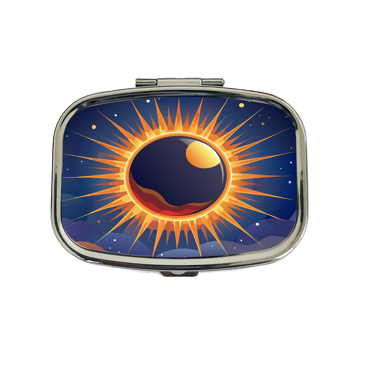 Solar Eclipse Sun Travel Pill Box Case
