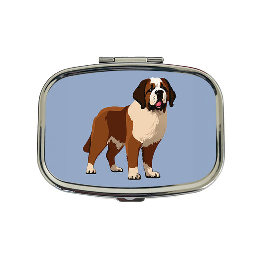 St Bernard Dog Standing Travel Pill Box Case