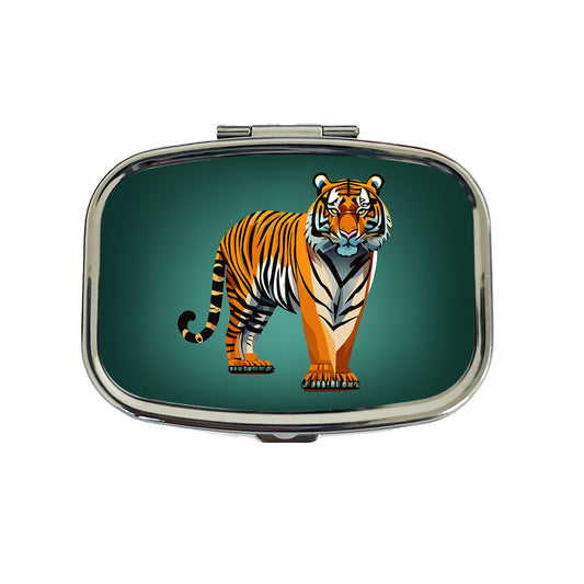 Standing Tiger Travel Pill Box Case
