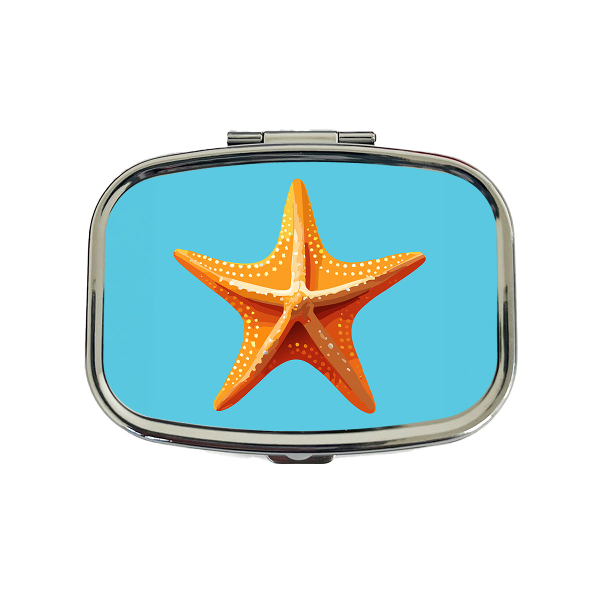 Starfish Star Fish Ocean Animal Orange Travel Pill Box Case