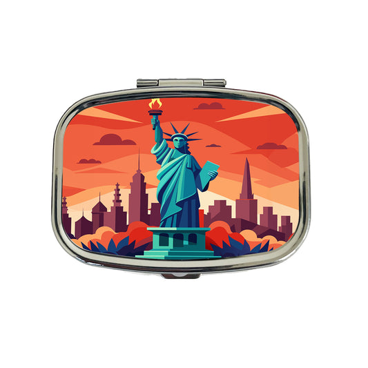 Statue of Liberty Travel Pill Box Case